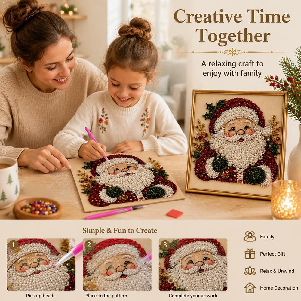 Christmas Santa Claus Pearl Ar - Resin Craft Kit ulasan dan harga