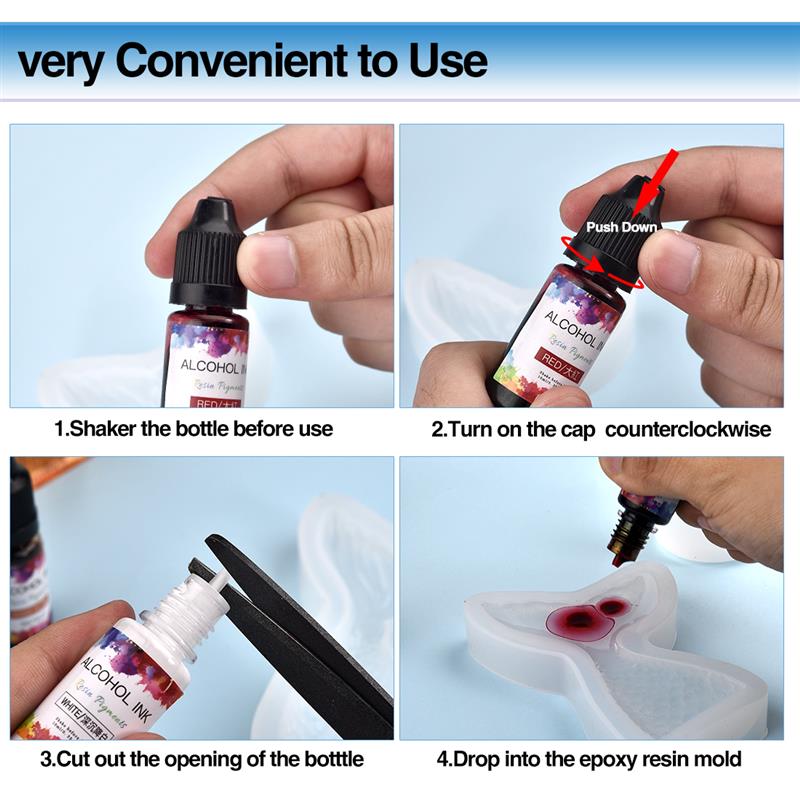 24 Color/Set 10ml  Resin Pigme - Resin Dye Alcohol ulasan dan harga