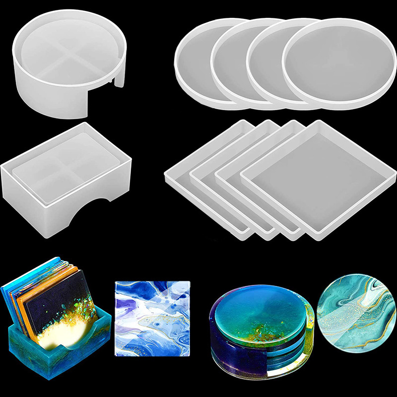 5Pcs/Set DlY Epoxy Resin Cup C - Coaster Mold Round ulasan dan harga