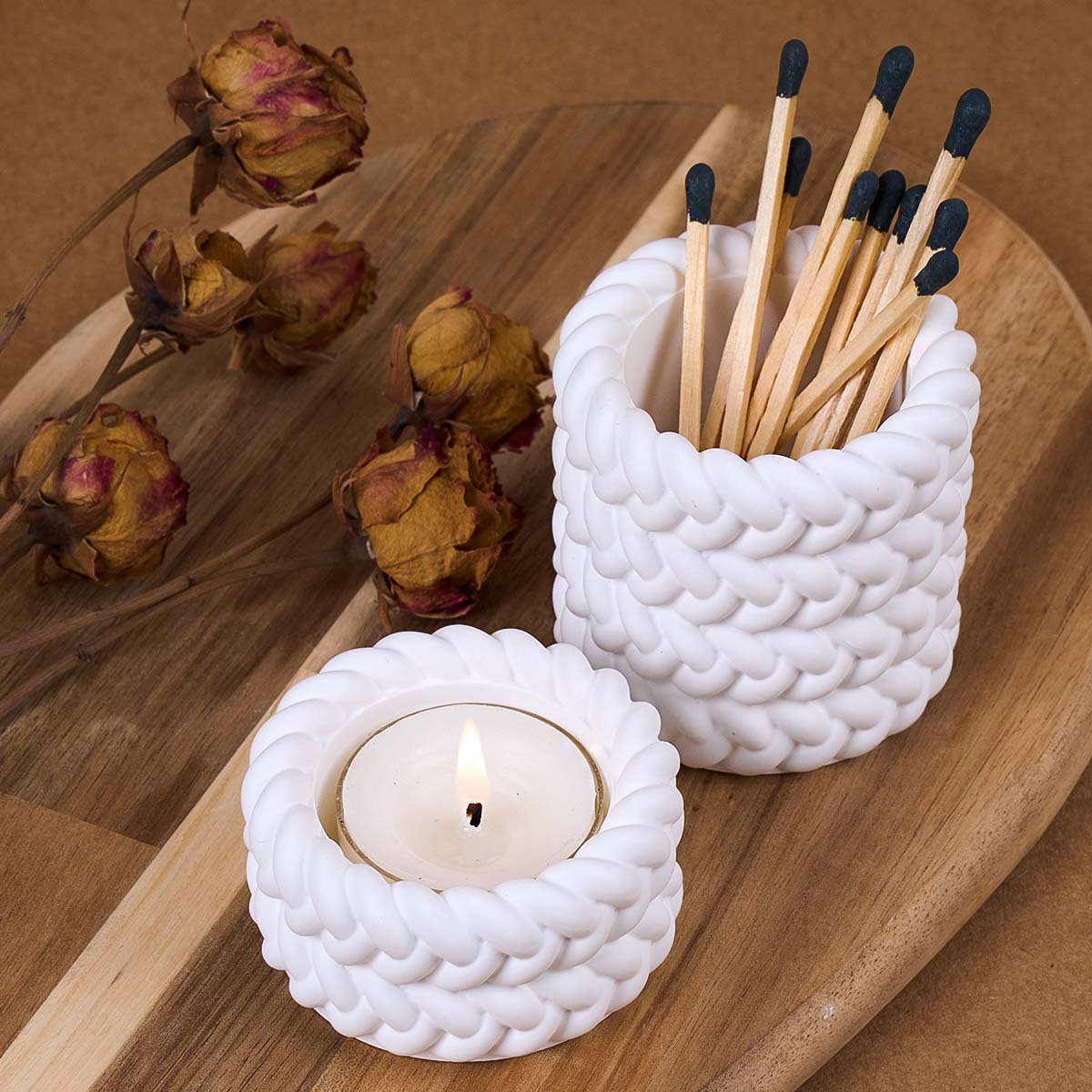 1/2/3/4 Floors Hemp Rope Candl - Coaster Mold Round ulasan dan harga