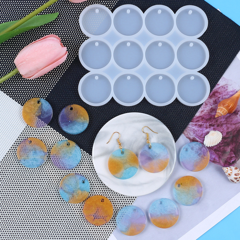 8/12pcs Round Oval Pendants Re - Mixing Cup Silicone ulasan dan harga
