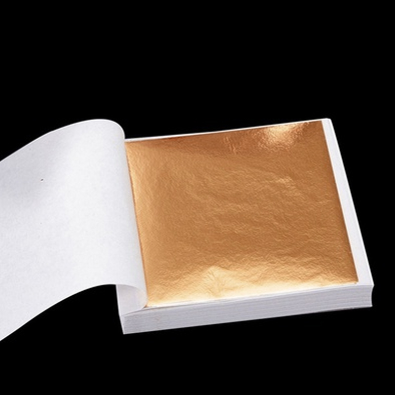 100pcs  Art Craft Design Paper - Gold Foil Flakes ulasan dan harga