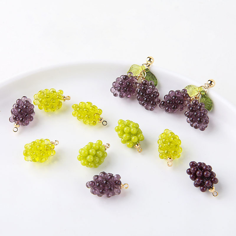 6pcs Cute Little Grapes Resin  - Resin Craft Projects ulasan dan harga