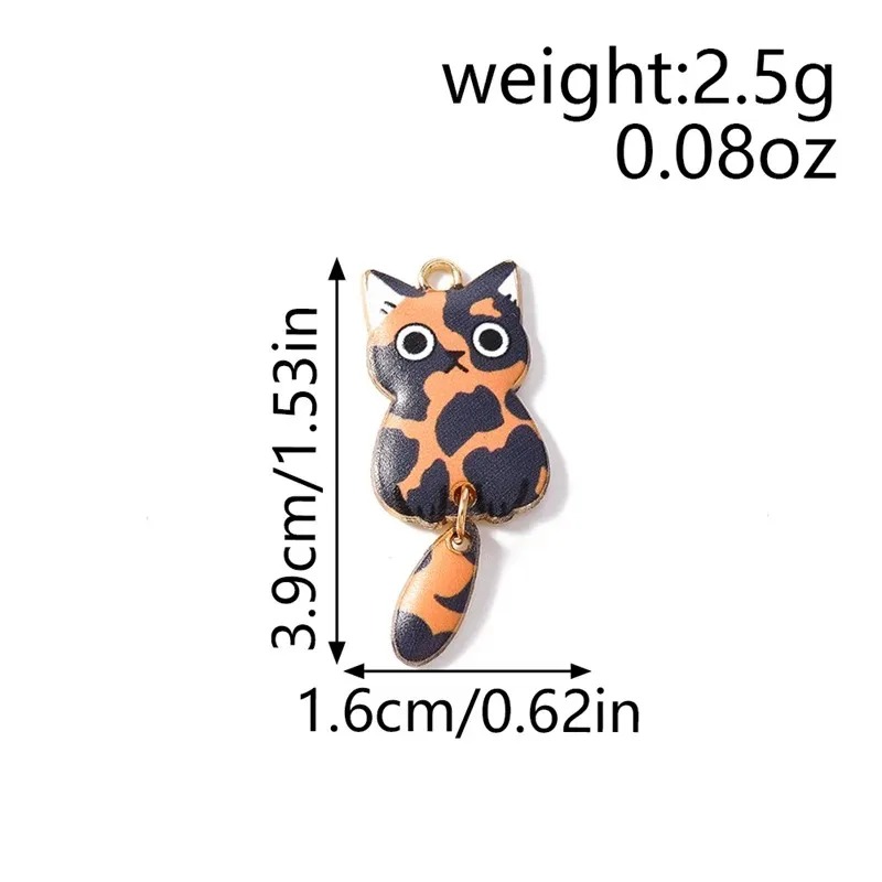 10Pcs 16×39mm Cute Cartoon Cat - Resin Craft Supplies ulasan dan harga