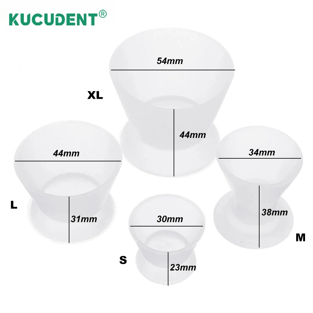 4Pcs/Set Dental Silicone Cup F - Mixing Cup Silicone ulasan dan harga
