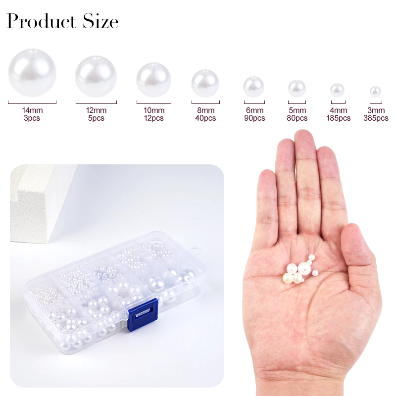 800pcs Artificial Faux Pearl R - Resin Craft Kit ulasan dan harga