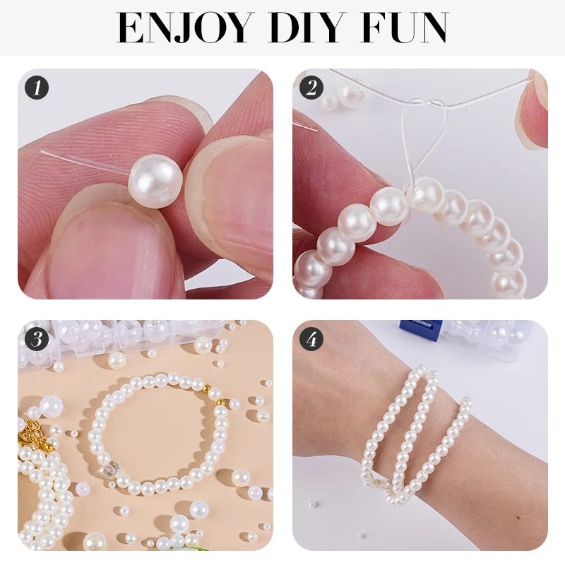 800pcs Artificial Faux Pearl R - Resin Craft Kit ulasan dan harga