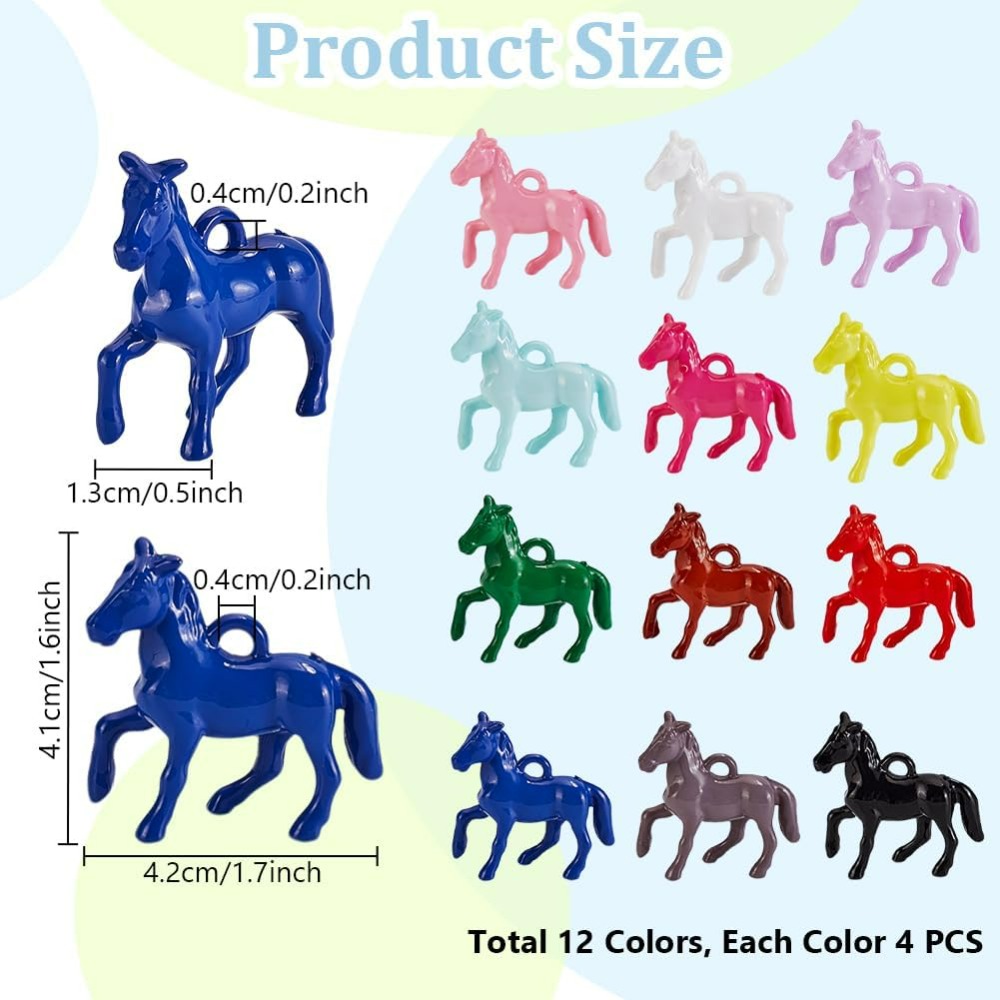 48pcs Opaque Acrylic Pendants  - Resin Craft Kit ulasan dan harga