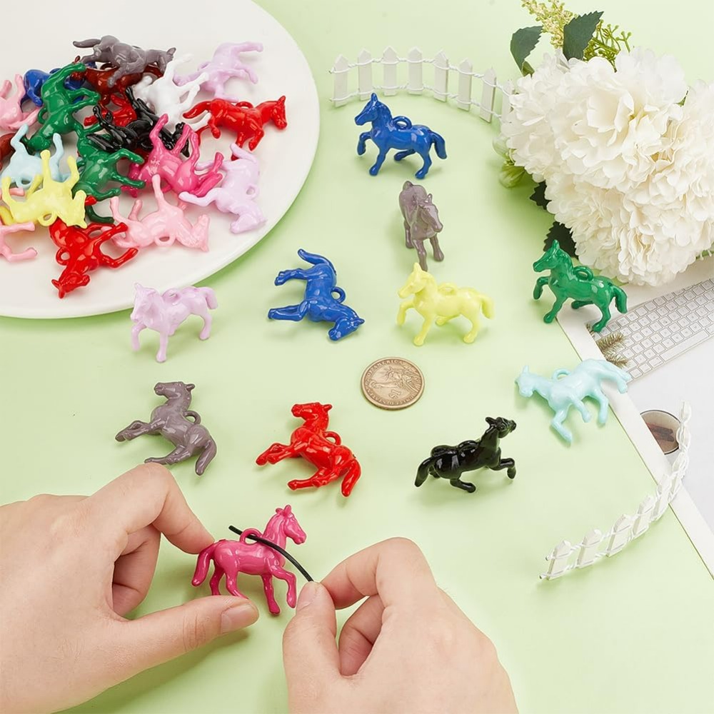 48pcs Opaque Acrylic Pendants  - Resin Craft Kit ulasan dan harga