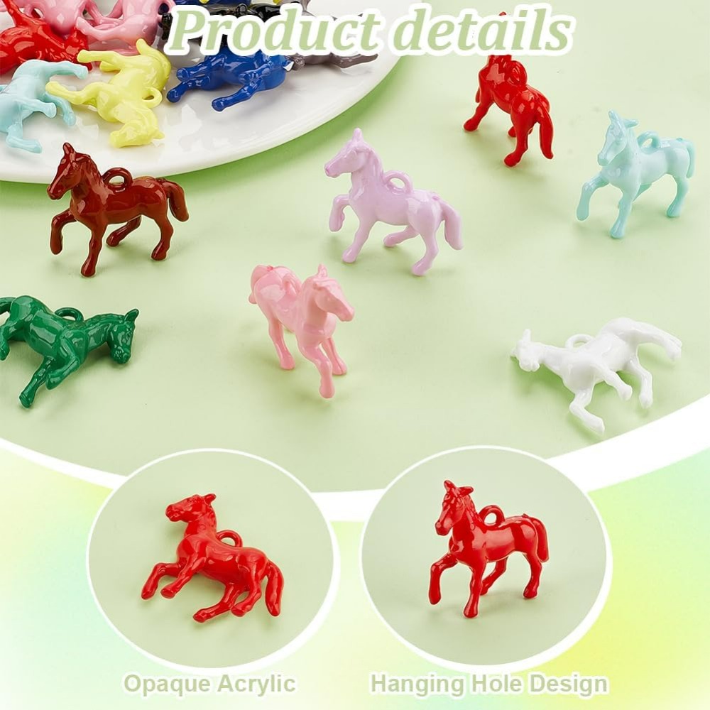 48pcs Opaque Acrylic Pendants  - Resin Craft Kit ulasan dan harga