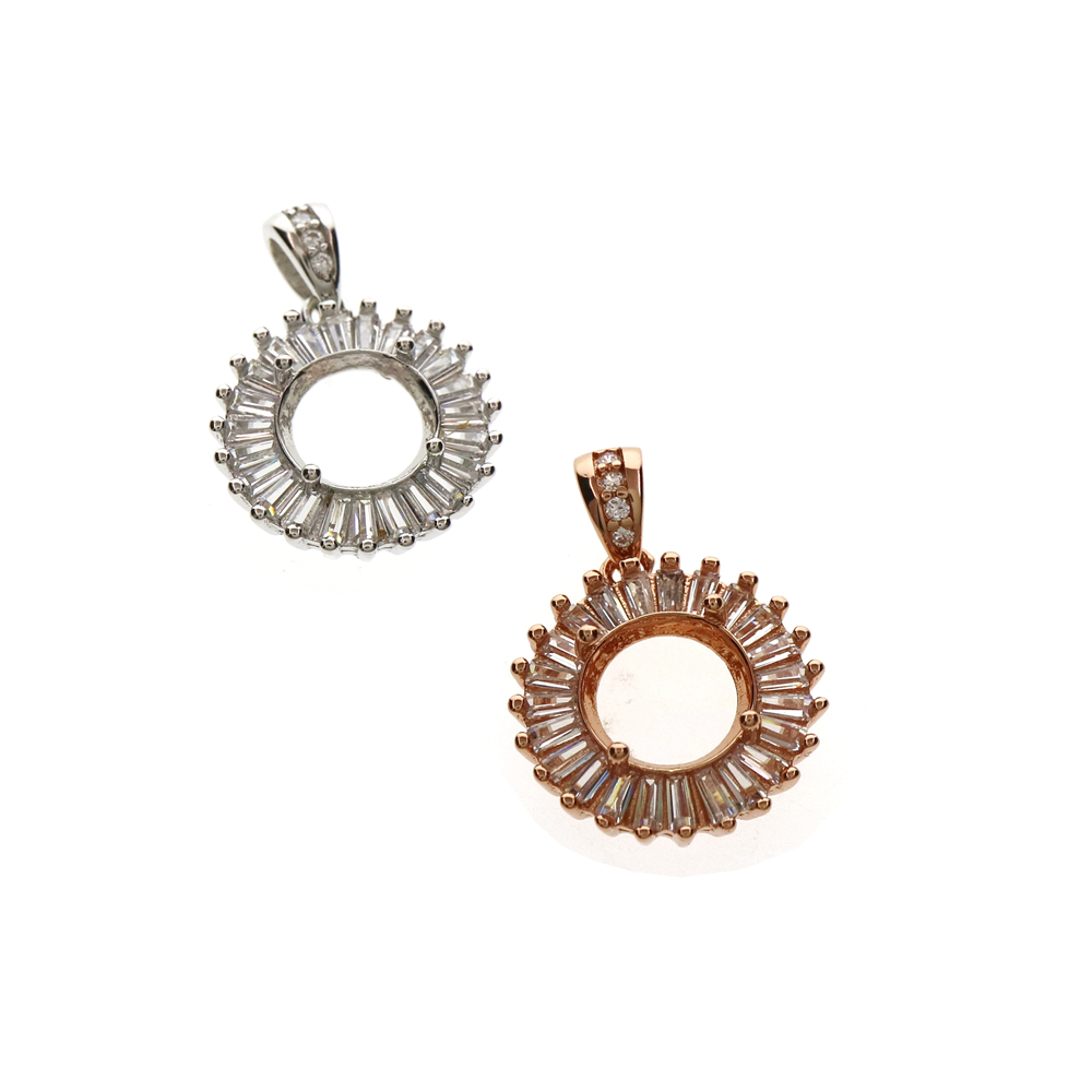 4-12MM Round Bezel Rose Gold S - Bezels Set Pendant ulasan dan harga