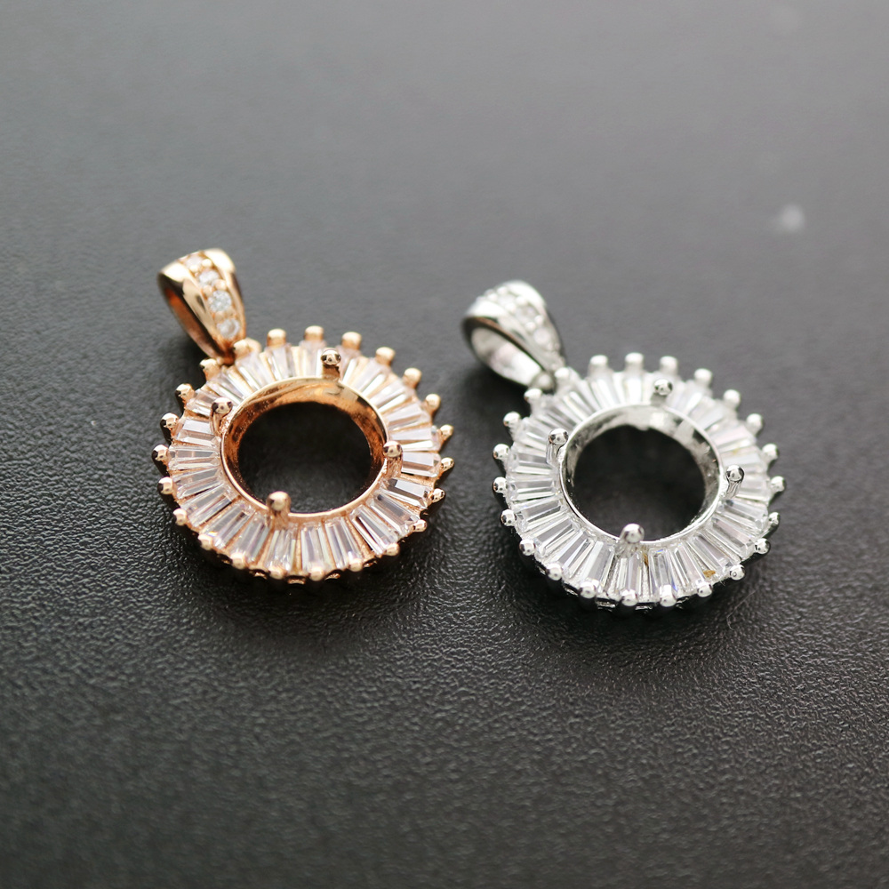 4-12MM Round Bezel Rose Gold S - Bezels Set Pendant ulasan dan harga