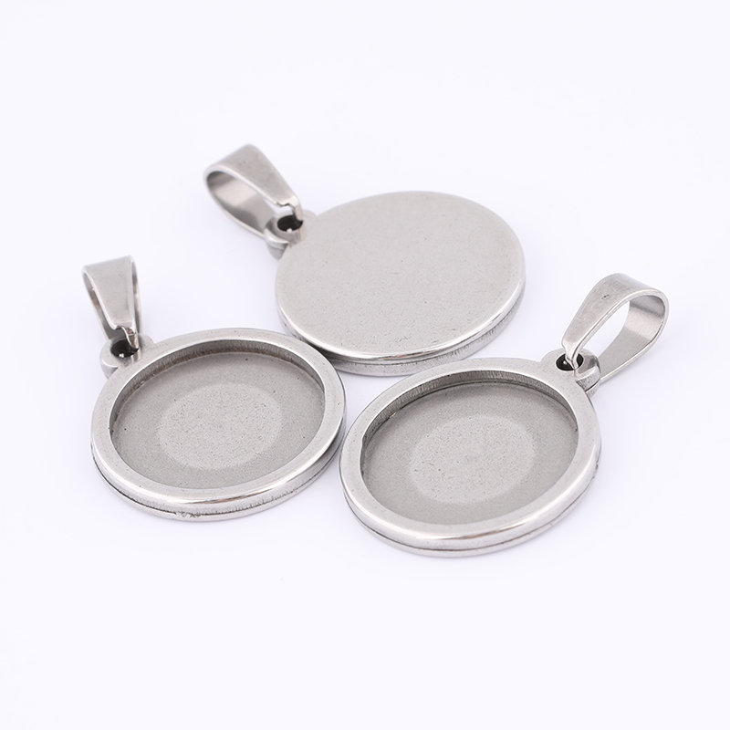 10pcs 15mm Round Cabochon Base - Bezels Set Pendant ulasan dan harga