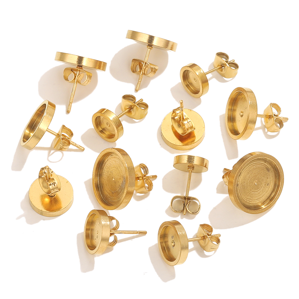 10pcs Stainless Steel Gold Ear - Resin Craft Kit ulasan dan harga