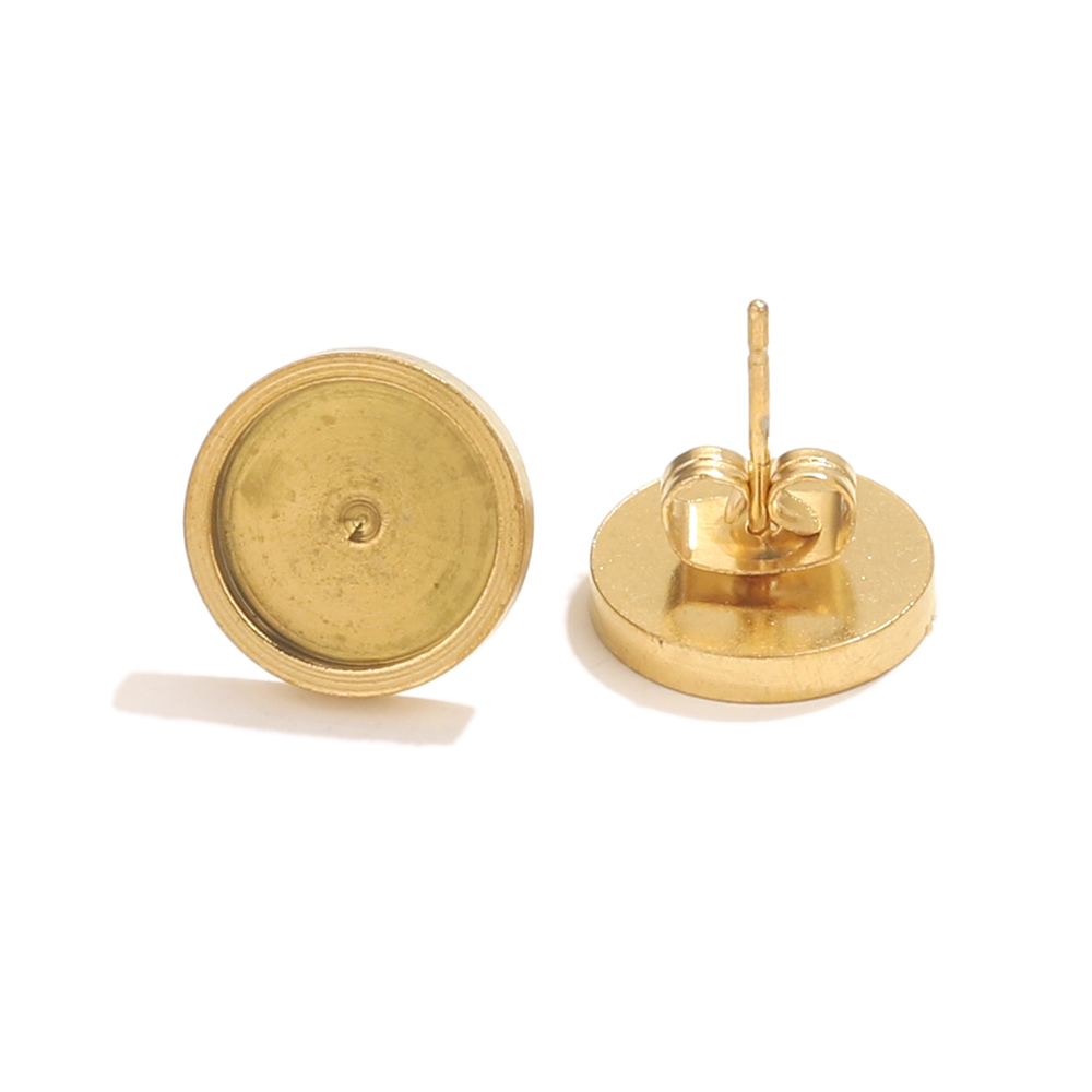 10pcs Stainless Steel Gold Ear - Resin Craft Kit ulasan dan harga